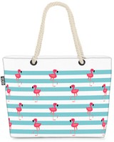 Void Tasche Flamingo Strand Weiss Urlaub Reise Pool Gestreift Sommer