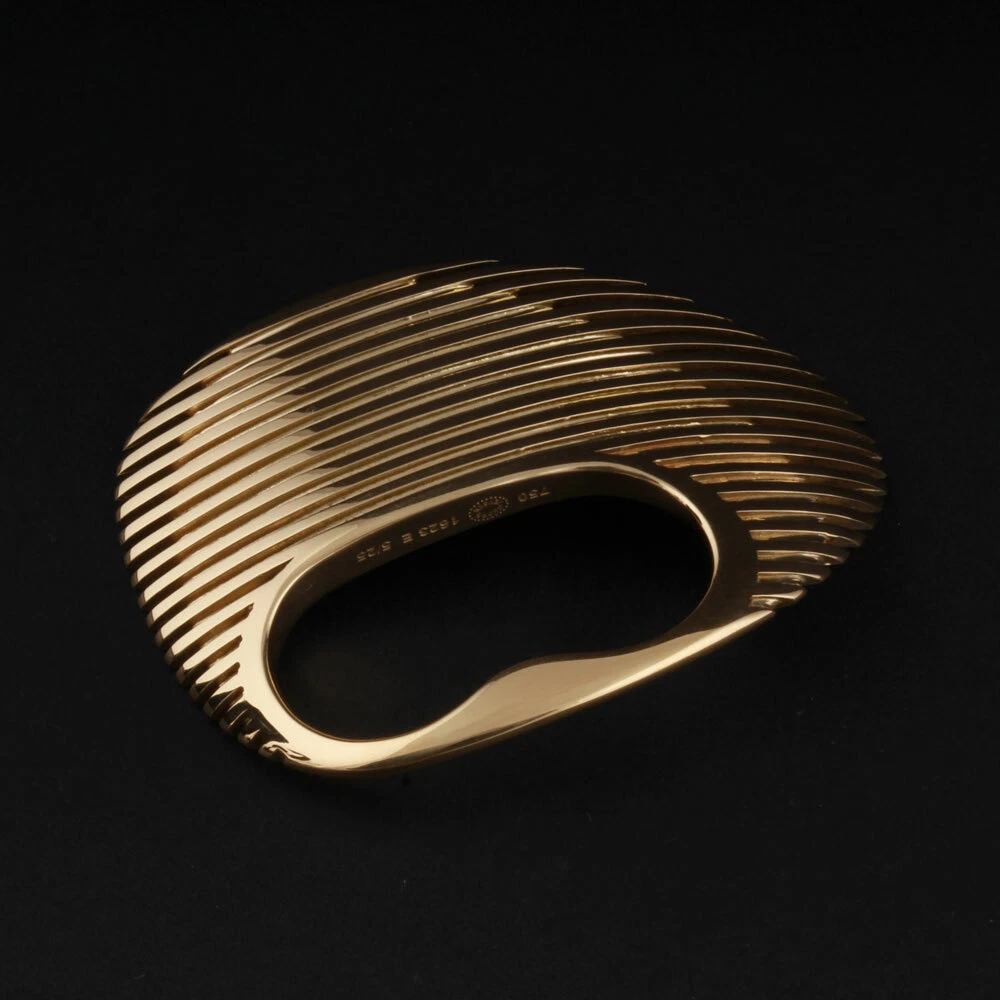 Georg Jensen Gold Ring Lamellae 1623E. Double Ring. Zaha Hadid