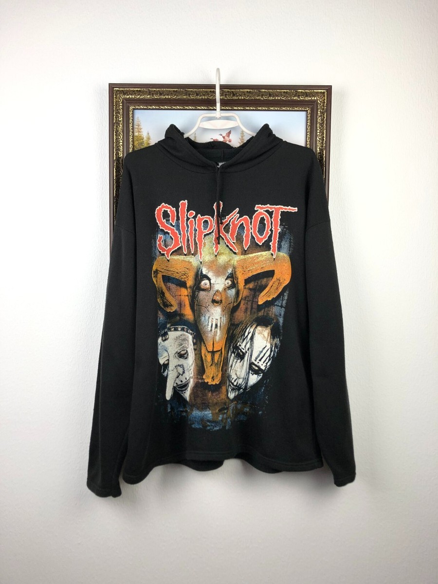 Vintage 90's Slipknot Band Hoodie Over Print Black Iowa Vintage 90's Slipknot Band Hoodie Over Print Black Iowa