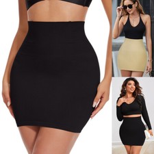 Womens High Waist Tummy Control Half Slip Under Dress Skirt Body Shaper