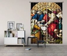 3D Religion Jesus ZHUA143 Photo Curtain Window Blockout Fabric Amy 2023