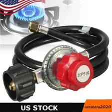 Propane Regulator High pressure LPG BBQ gas burner stove fryer with 4 ft hose
