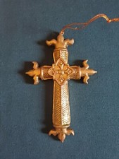   Beautiful Vintage Golden Cross Christmas Ornament - Decorative - 1 of 3  