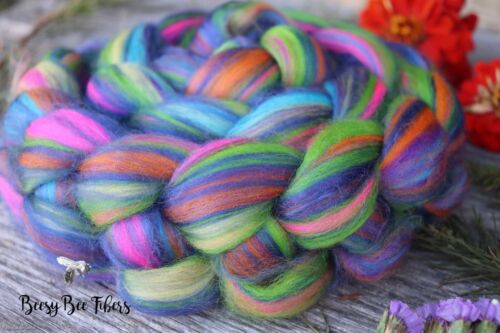 Custom Blend Merino and Silk Combed Top Wool Roving for Spinning, Felting 4 oz - Picture 3 of 9
