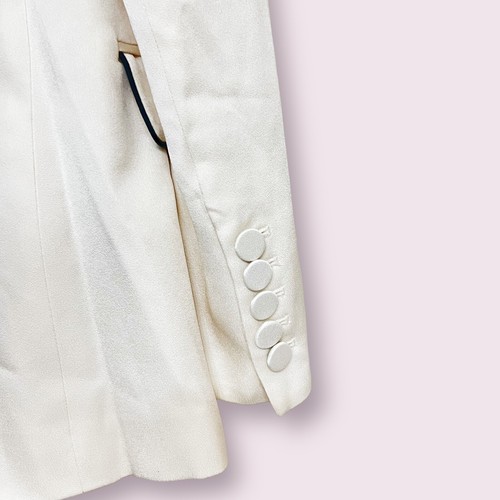 Veronica Beard Eiza Satin Jacket Winter White Silky Blazer New Womens Size 2 - Picture 7 of 12