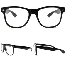 Vintage Retro Classic 80's Mens Womens Nerdy Clear Hipster Indie Lens Glasses