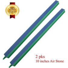 2x Aquarium Fish Tank Bubble Air Stone Bar Oxygen Pump Green Blue 10" H1V6V6