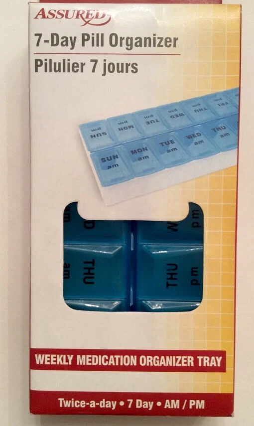 Большой отсек коробка для таблеток 7 дней органайзер для хранения лекарств контейнер футляр AM PM - Изображение 2 из 4