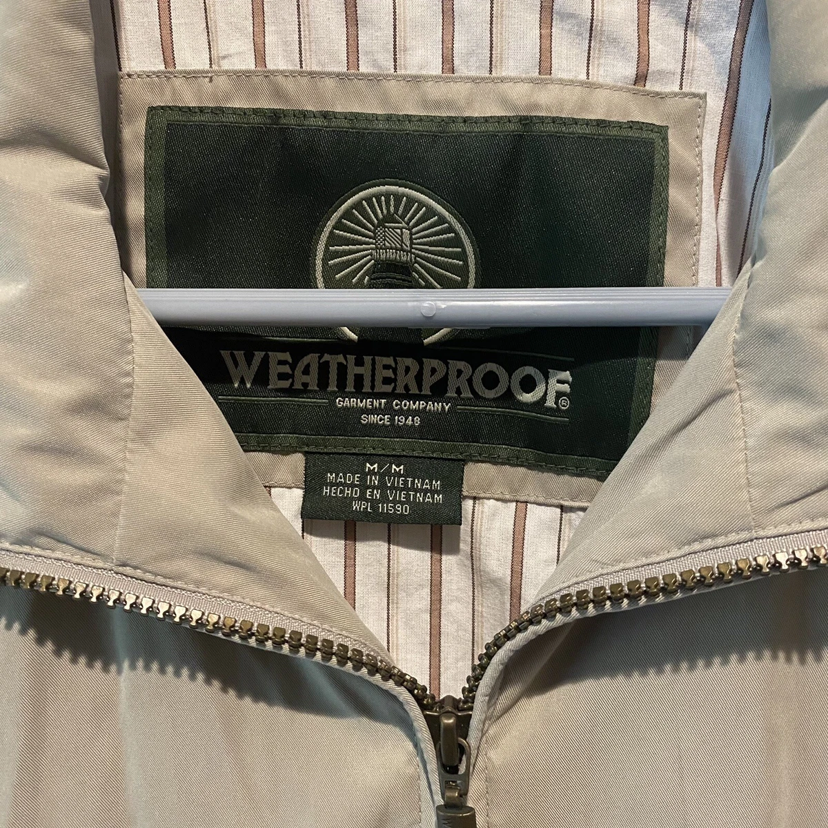 WEATHERPROOF GARMENT COMPANY Windbreaker Jacket Mens Medium Lined