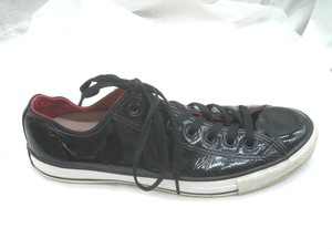 womens black patent leather tennis shoes