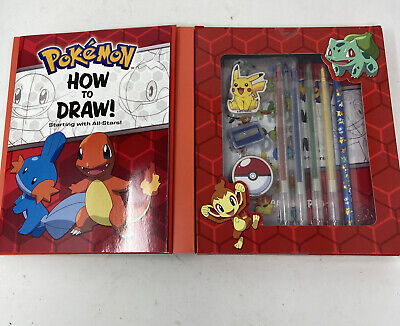 Pokemon How to Draw Art Kit Unboxing and Book Flip Through 