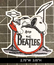 Peanuts: Snoopy Beatles Embroidered Iron On Patch