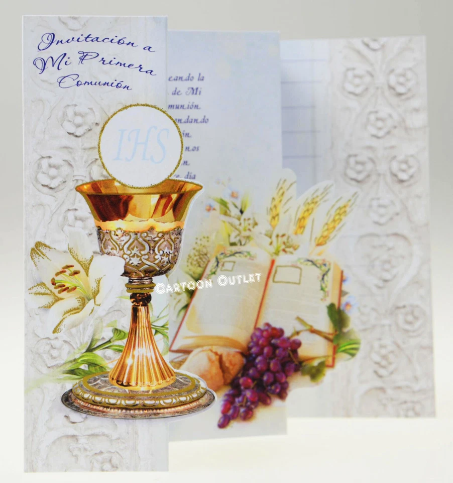 Invitaciones de Primera Comunion Spanish First Communion Invitations Favors - Image 2 of 4