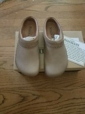 New Stegmann Linz Leather Womens Size 6 Comfort Slip On Clogs Cork Sole