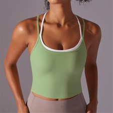 S-XL Women Yoga Bra Crop Tops Sport Cross Back Training Vest Running Workout Bra