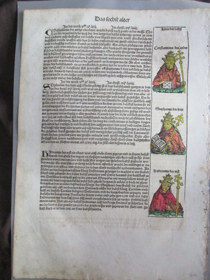 1493 Incunabulum of Hartmann Schedel Las Crónicas de Nuremberg, original, 165 Foto 2 de 4