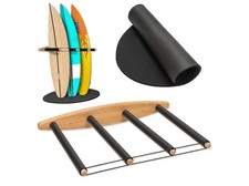Hang 11 Vertical Surfboard Rack - Surf Racks for Wall, Sustainable Hardwood Surf