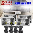 4X6" GLASS LED Headlights Hi/Lo Sealed Beam For Chevrolet Monte Carlo 1980-1988