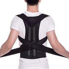 Adjustable Back Posture Corrector Belt Shoulder Clavicle Spine Lumbar Support Tr