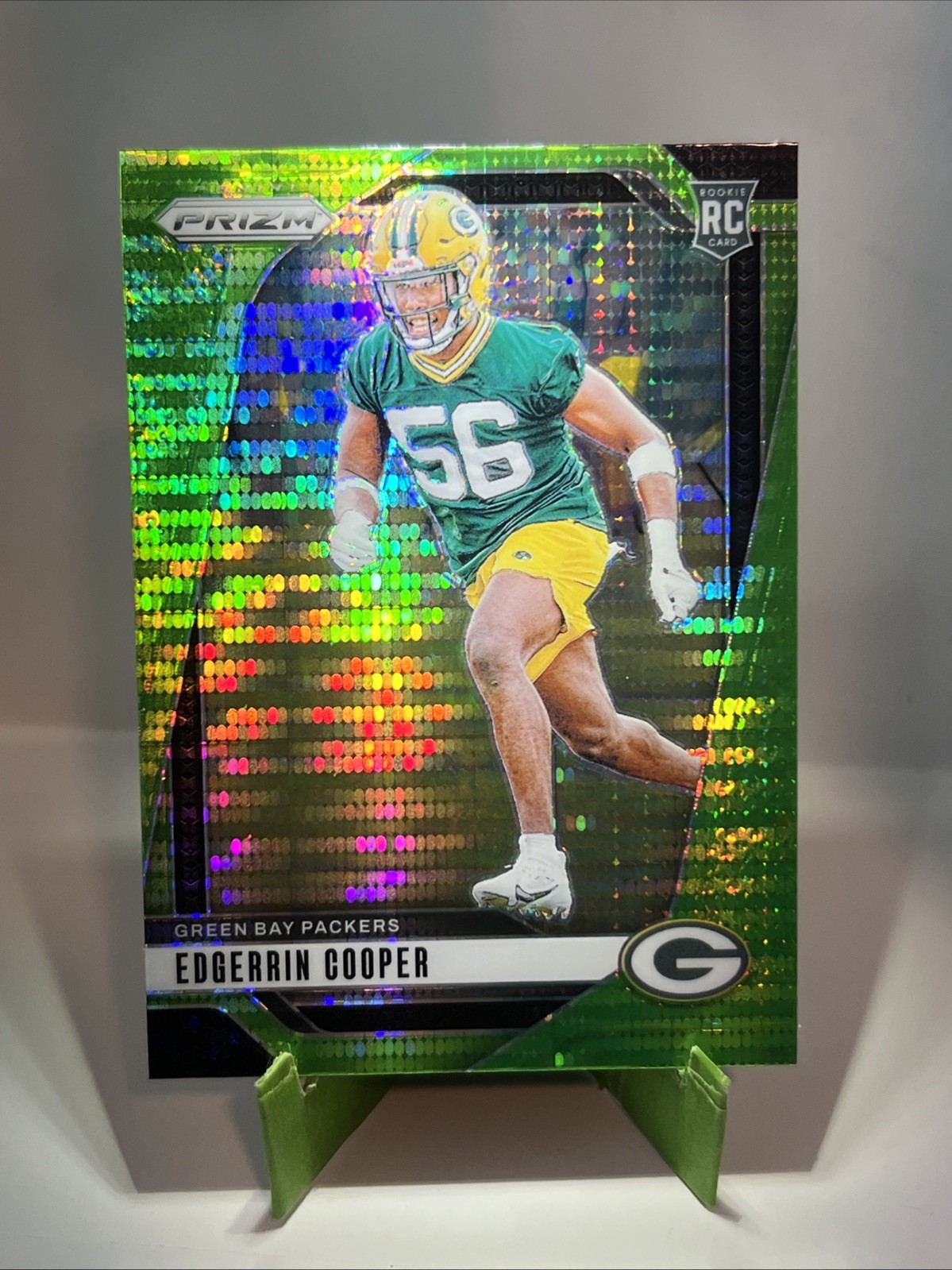 2024 Panini Prizm - Rookies Edgerrin Cooper #331 Neon Green Pulsar Prizm (RC)