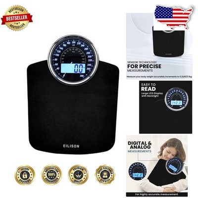 Accurate Body Weight Scale: 400lb Capacity, 4 GX Sensors, Thick Tempered Glas...