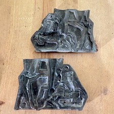 Vintage Rapaport Bros Junior Caster Lead Toy Soldier Mold, Shooting and Rider