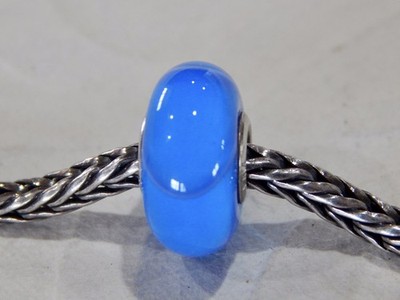 TROLLBEADS blaues Gürteltier zweifarbig OOAK EVENT Bead SCHÖN UU (ONE) NEU