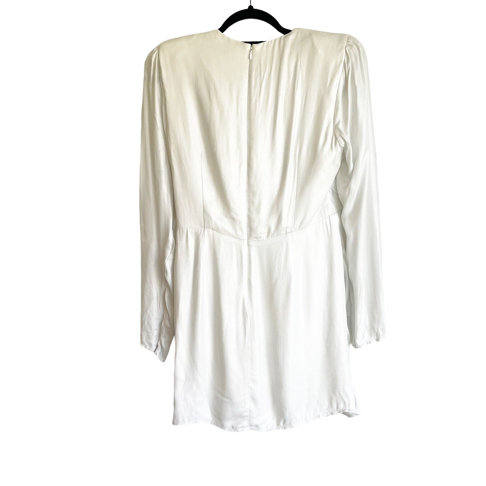 DUNDAS x REVOLVE Harlow Mini Dress in Metallic Ivory Women's Size L NWT image 9