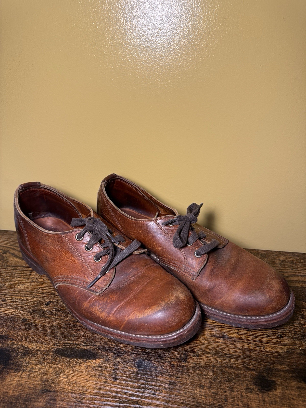 SAOLA Scarpe derby uomo 9 5 D Chippewa 1901 M78 pelle marrone stringate suola vibram
