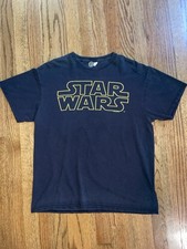 Vintage 2002 Star Wars Lucas Films Spellout Logo T-shirt RARE Collectible Delta