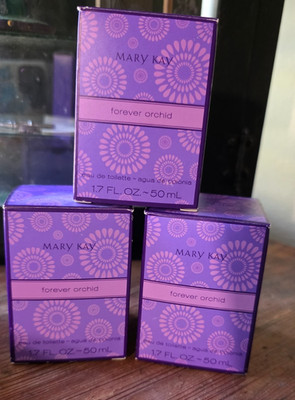 Three (3) Mary Kay Forever Orchid Eau De Toilette Fragrance 1.7 oz Discontinued