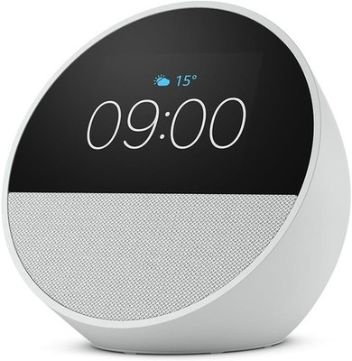 Amazon Echo Spot (2024) Smart Clock mit sattem Klang und Alexa weiß NEU OVP