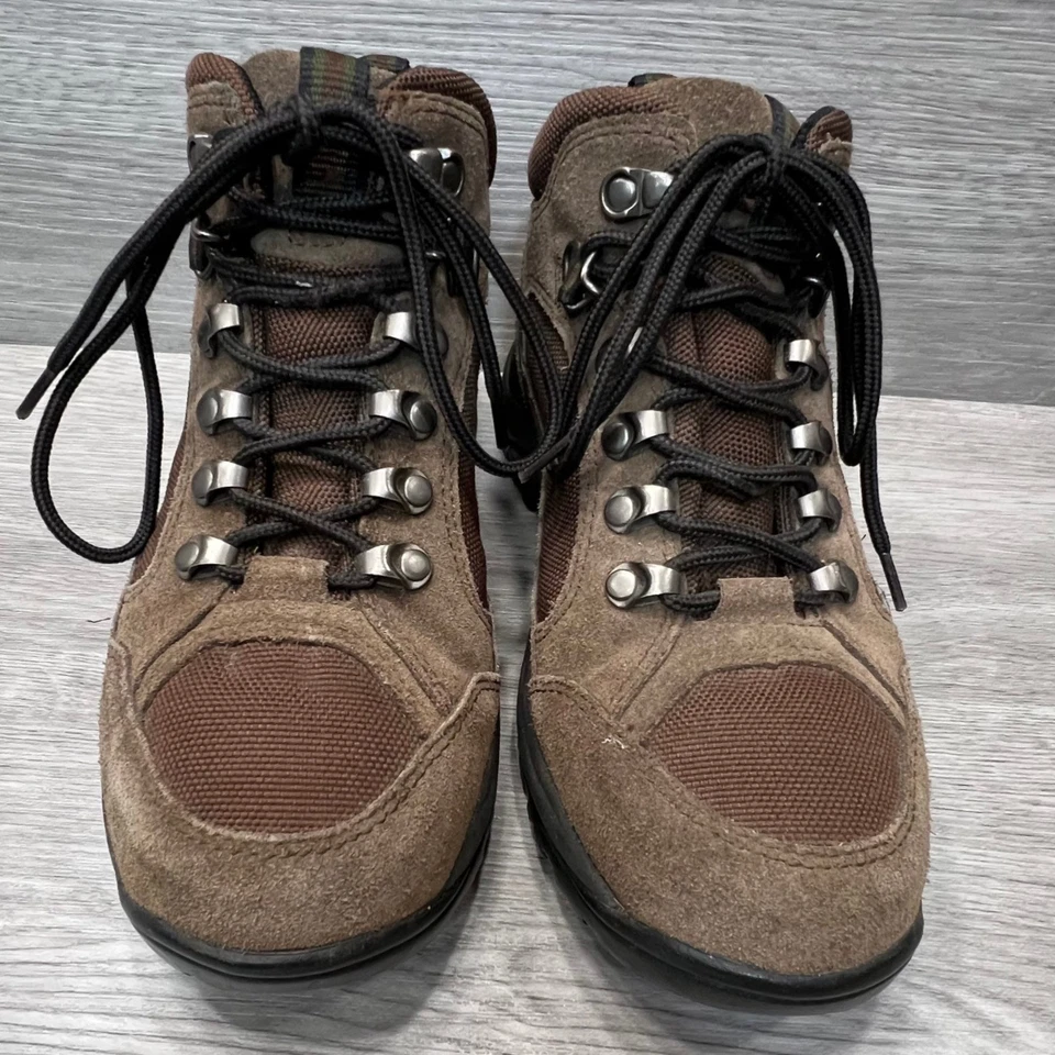 Lands' End Niños Marrón Gamuza Cuero Senderismo Trail Botines Talla 6 1/2B Zapatos Foto 2 de 4