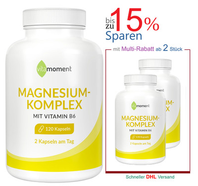 Magnesium-Komplex mit Vitamin B6   Unterstützung von Nerven- & Muskelfunktion