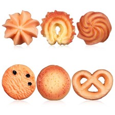 6 Pcs Artificial Food Props Cookie Biscuit Fake Biscuits For Display
