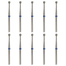 Dental Diamond Burs Long Surgical Round Ball FG 801L/016M Friction Grip 22mm