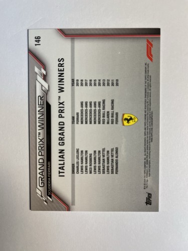 2020 Topps Chrome F1 Formula 1 Racing CHARLES LECLERC Blue Sapphire #146‼️Nice - 第 2/2 張圖片