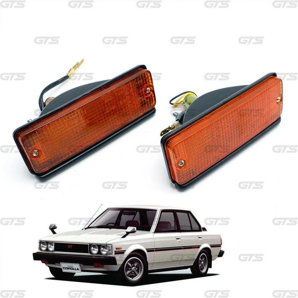 2X Orange Front Bumper Lamp Light For Toyota Corolla KE70 TE71 TE72 1980 - 1986 - Изображение 4 из 4