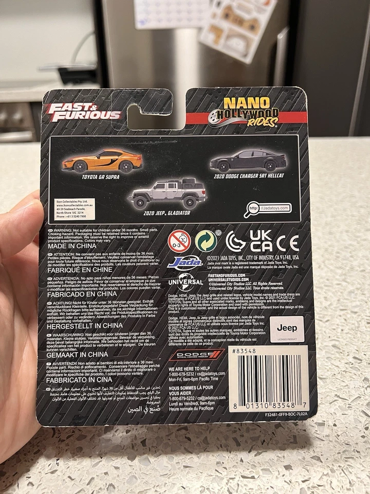 Jada 2020 - Fast & Furious - F9 The Fast Saga - Nano Hollywood Rides - Paquete de 3 - Diecast Foto 2 de 4