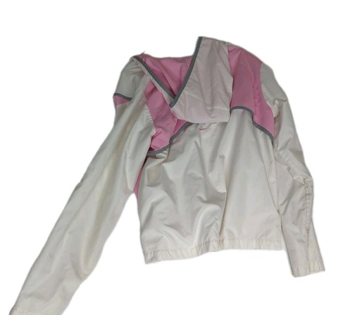 Nike Youth Extra Large 16-18 Hooded Full Zip Wing Jacket White Pink - Picture 6 of 7