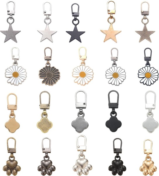 ReißVerschluss Zipper, 20 StüCk ReißVerschluss AnhäNger Metall Zipper Ersatz 5-image
