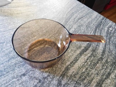 Corning Vision Ware 1.5 L Amber Glass Pot Sauce Pan - FREE SHIPPING
