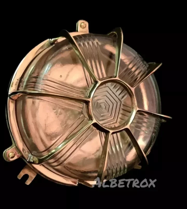 Nautical Brass Marine Passageway Bulkhead Ship Antique Light - Image 2 of 4