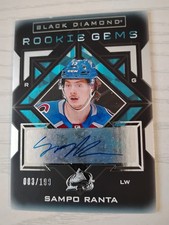 2021-22 Black Diamond Rookie Gems Pure Black Signatures Sampo Ranta #83/199