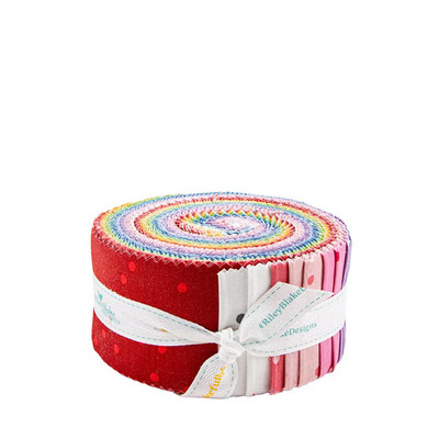 On the Dot 40 piece 2.5-inch Strips Jelly Roll Riley Blake Designs RP 17030-40 b