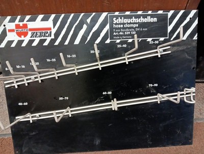 Wurth Zebra Empty Hose Clamp Display Rack Schlauchschellen Germany 