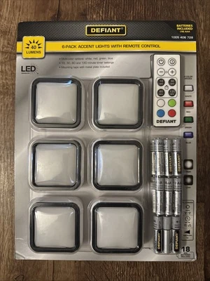 Defiant 40 Lumens Accent Light Combo with Remote Control (6-Pack) - Image 1 of 4