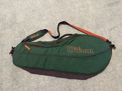 VINTAGE Wilson Tennis Racquet Bag - Bag only - Green Orange Purple Retro