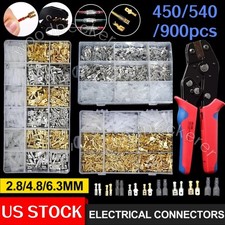 900/540X Assorted Insulated Crimp Spade Terminals Electrical Wire Connectors Kit