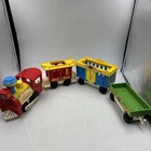 Vintage 1970’s Fisher-Price Little People Play Family Circus Train Set Horn Work